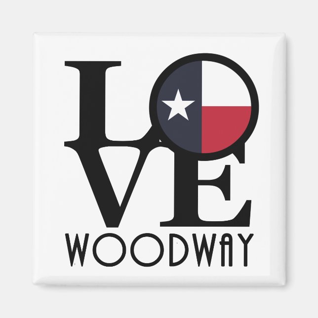 LOVE Woodway Texas Magnet (Front)