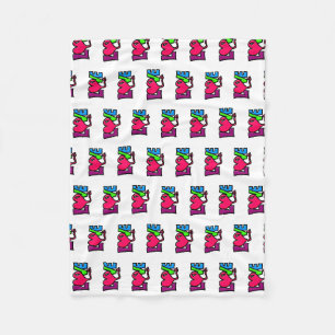 Love Word Art Typography Fleece Blanket