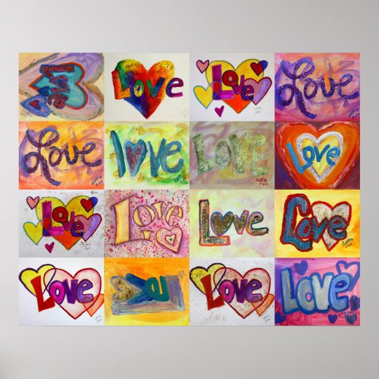 Love Word Artwork Paintings Poster Art Print