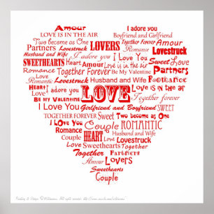 Love word collage poster