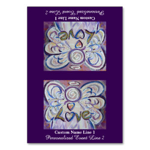 Love Word Inspirational Angel Custom Table Tents Number