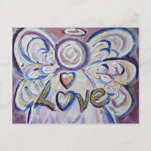 Love Word Inspirational Angel Postcard