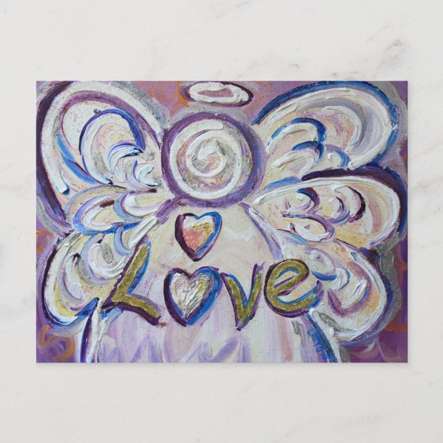 Love Word Inspirational Angel Postcard (Front)