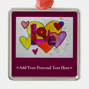 Love Word Ornament with Customised Text Option