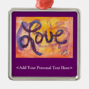Love Word Ornament with Customised Text Option