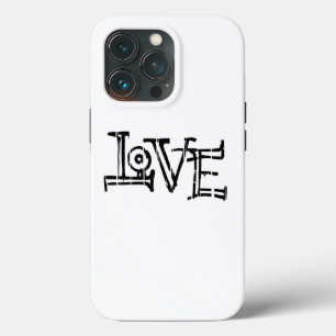 Love word typography iPhone 13 pro case
