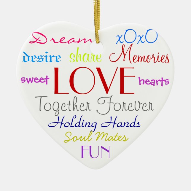 Love Words Ornament (Front)