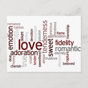 Love words postcard
