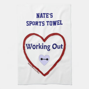 Love Working Out - Sports Towel (Personalise)