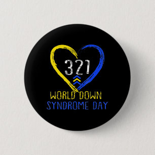 Love World Down Syndrome Awareness Day Love  6 Cm Round Badge