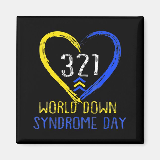 Love World Down Syndrome Awareness Day Love  Magnet (Front)