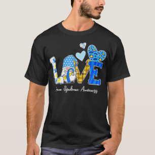 LOVE World Down Syndrome Day Awareness Leopard Gno T-Shirt