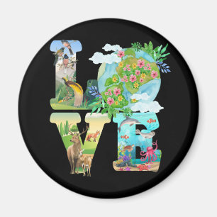 Love World Earth Day 2022 Planet Environmental Magnet