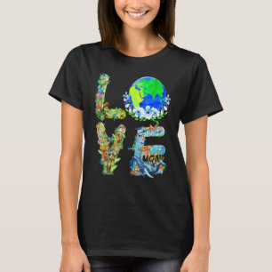 Love World Earth Day 2024 Planet Environmental Ani T-Shirt