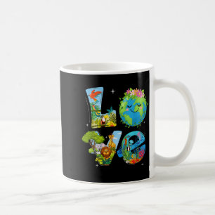Love world earth day 2026 environmental animal tre coffee mug