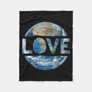 Love world earth day 2026 environmental animal tre fleece blanket