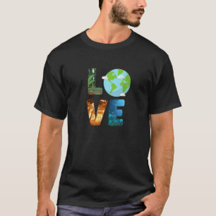 Love World Earth Day Planet Environmental Animal L T-Shirt