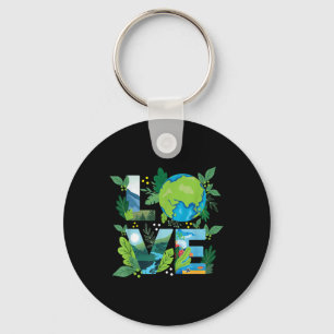 Love World - Environmental Protection Earth Day Cl Key Ring