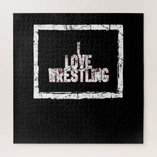 Love Wrestling Wrestler Singlet Lover Costume Gift Jigsaw Puzzle