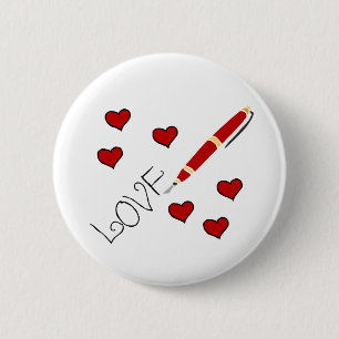 Love (Writing) 6 Cm Round Badge