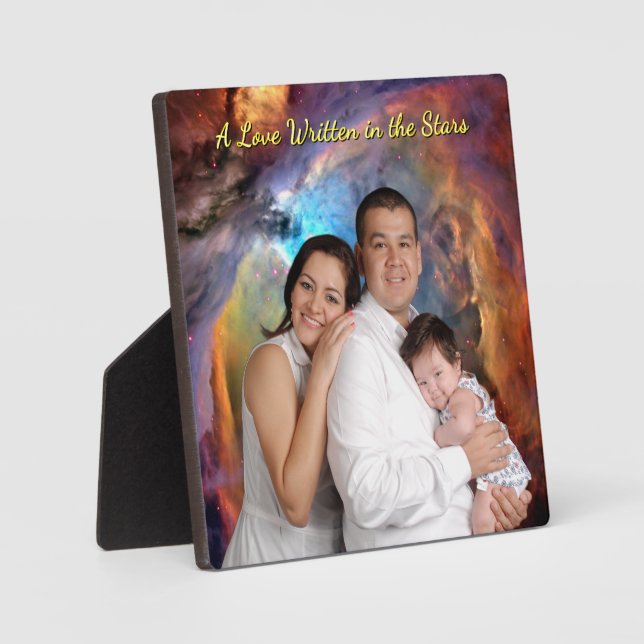 Love Written in the Stars Photo Orion Nebula SQ Plaque (Front)