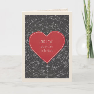 Love Written in the Stars Valentine's Day Holiday Card