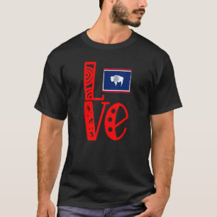 Love Wyoming In Block Letters T-Shirt