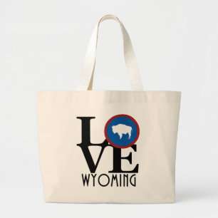 LOVE Wyoming Large Tote Bag
