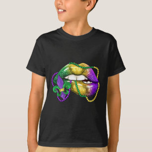 Love Y Lips Mardi Gras Carnival Fat Tuesday Men Wo T-Shirt