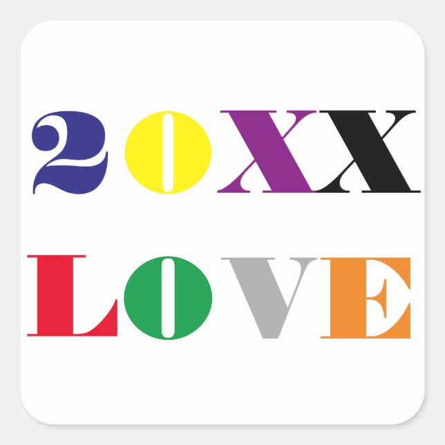 Love Year -Square Sticker (Front)