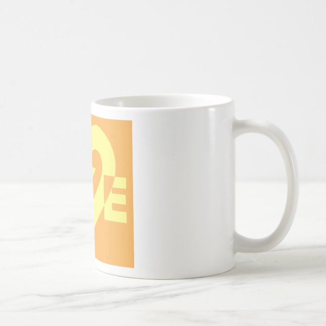 Love Yellow on Orange Coffee Mug (Right)