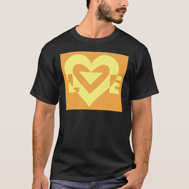 Love Yellow on Orange T-Shirt (Front)