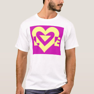 Love Yellow on Purple T-Shirt