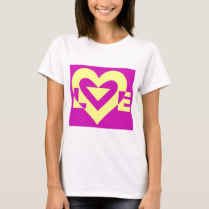 Love Yellow on Purple T-Shirt