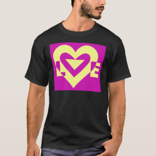 Love Yellow on Purple T-Shirt