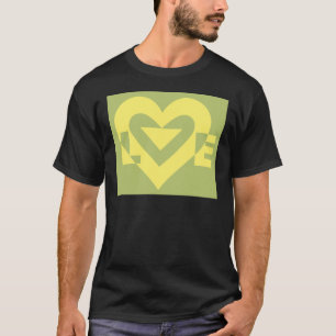 Love Yellow on Sage Green T-Shirt