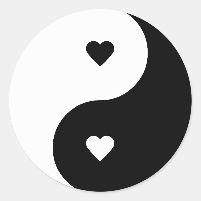 Love Yin Yang stickers | Zazzle.co.uk