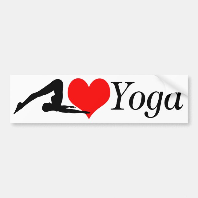 Love Yoga Bumper Sticker (Front)