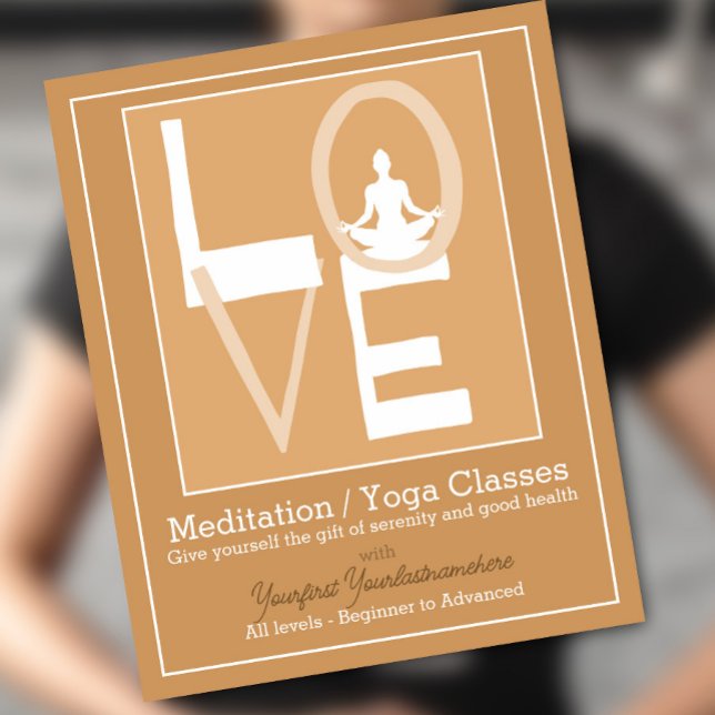 LOVE YOGA Class Meditation Health Therapy 2 Flyer (Creator Uploaded)