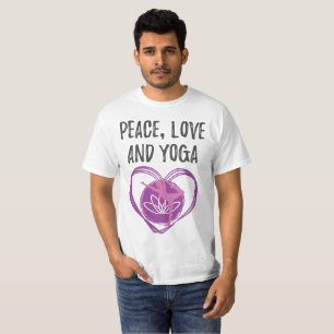 Love Yoga Gift for Yogis Peace, Love and Yoga Gift T-Shirt