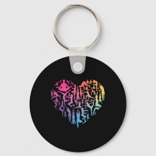Love Yoga Heart Meditation Pose Men Girl Women Zen Key Ring