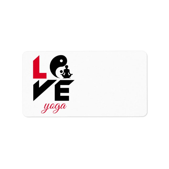 Love yoga label (Front)
