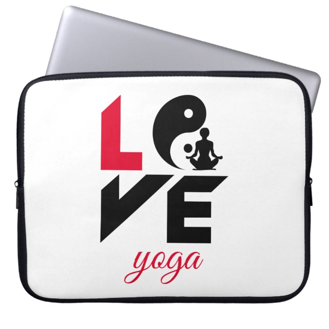 Love yoga laptop sleeve (Front)