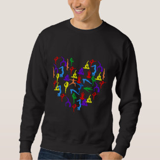Love Yoga Poses Ver Sweatshirt