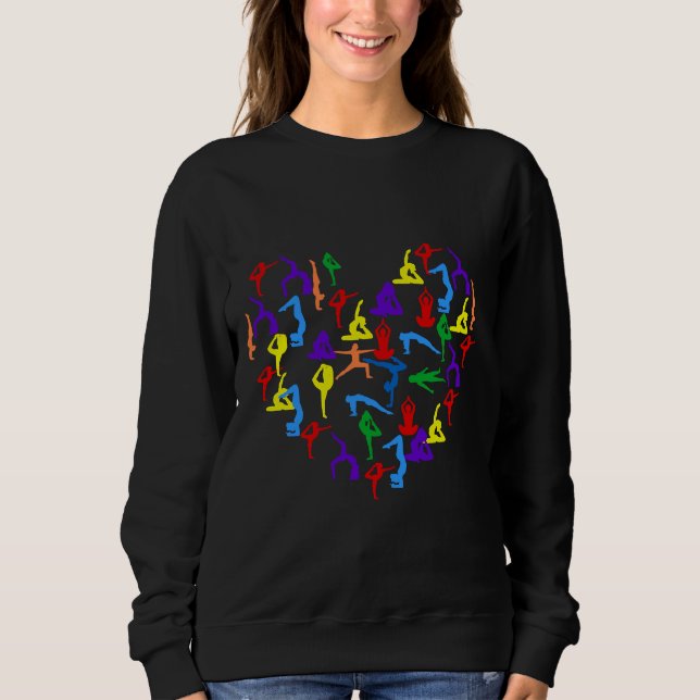 Love Yoga Poses Ver Sweatshirt (Front)