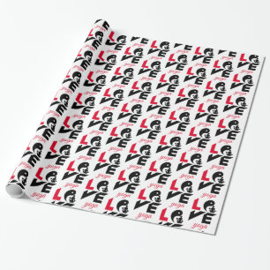 Love yoga wrapping paper