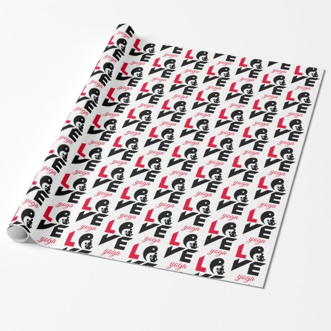Love yoga wrapping paper (Unrolled)
