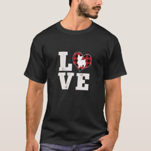 Love Yorkie Dog Lover Gifts Dog Buffalo Plaid Vale T-Shirt