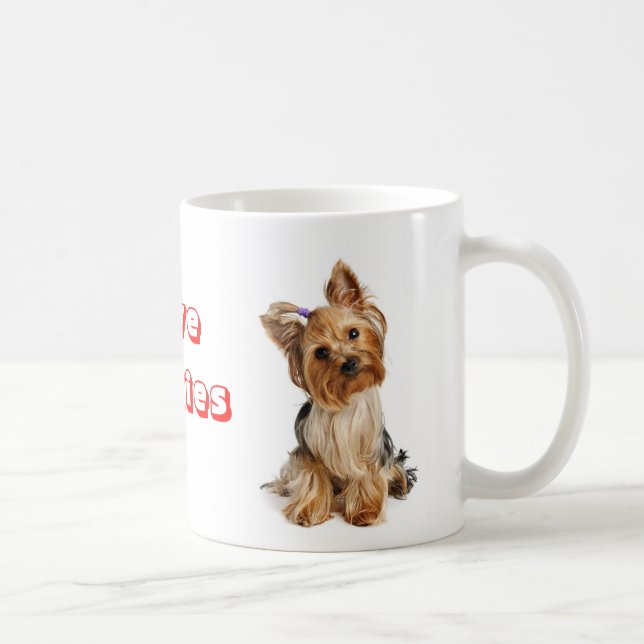 Love Yorkie Yorkshire Terrier Puppy Dog Coffee Mug (Right)