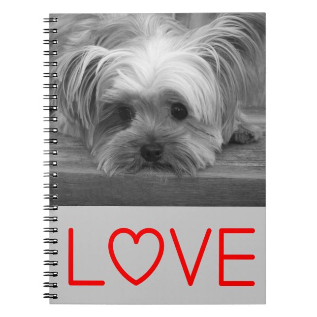 Love Yorkshire Terrier Puppy Dog Notebook Journal (Front)